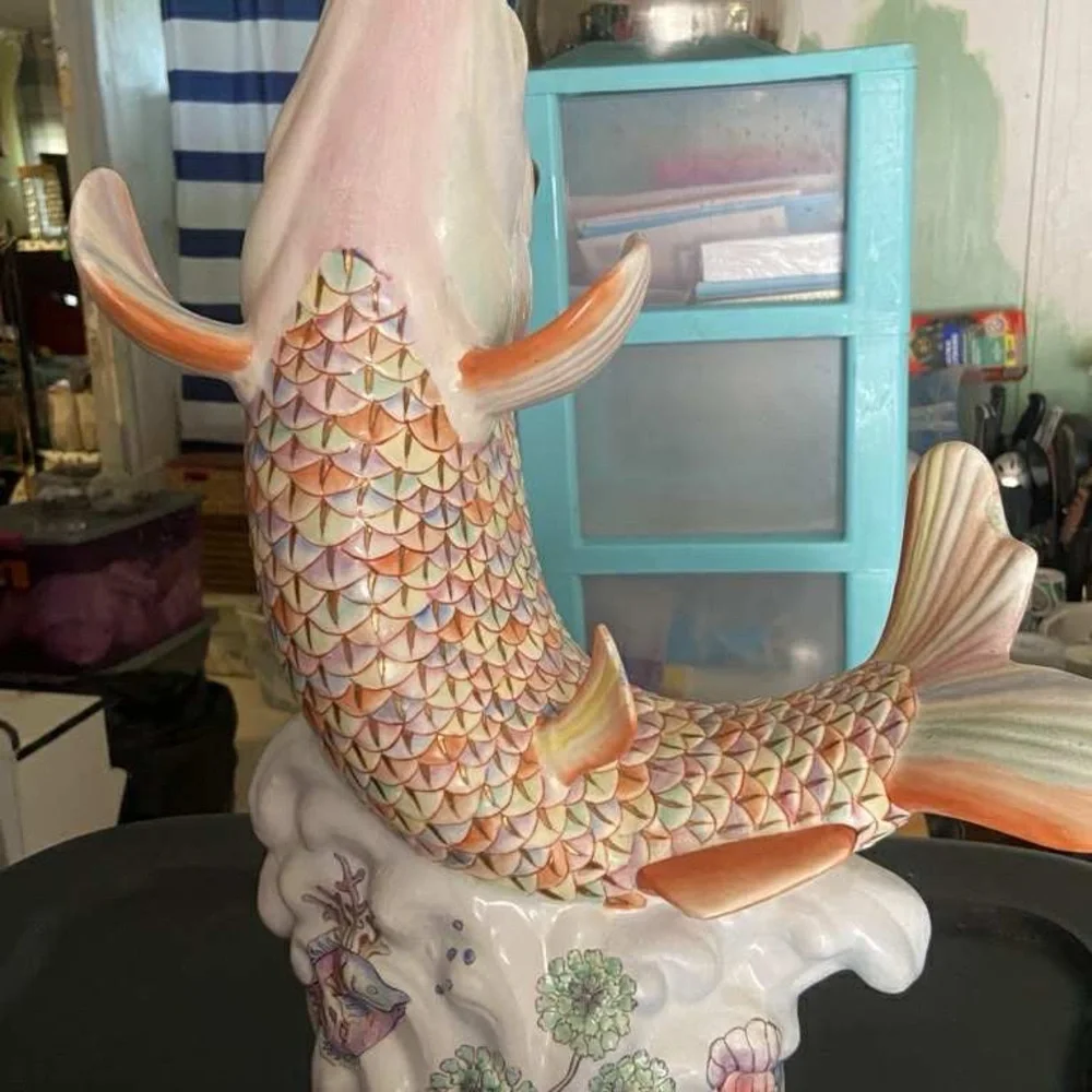 Colorful Ceramic Fish Statue